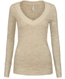 Women's Long Sleeve V-Neck Pullover Sweater Top